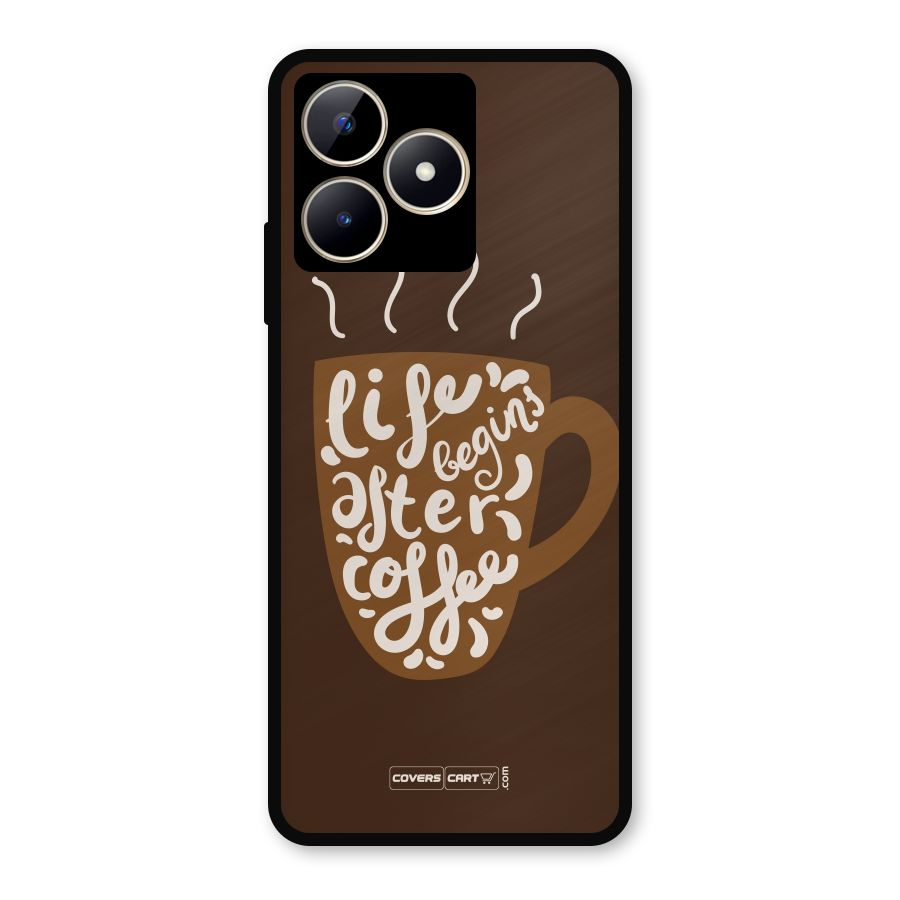 Coffee Mug Metal Back Case for Realme C53