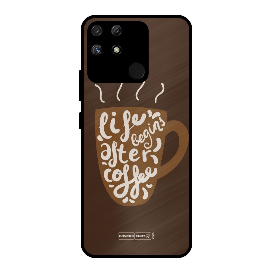 Coffee Mug Metal Back Case for Realme Narzo 50A