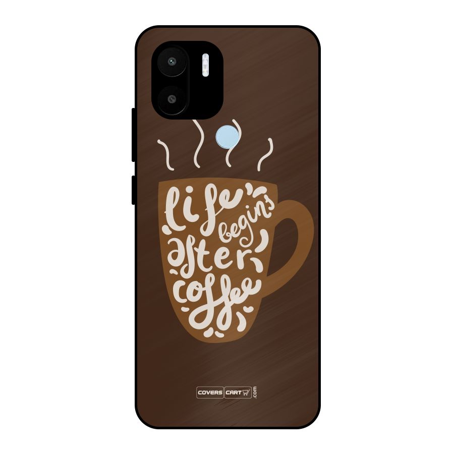 Coffee Mug Metal Back Case for Redmi A2+