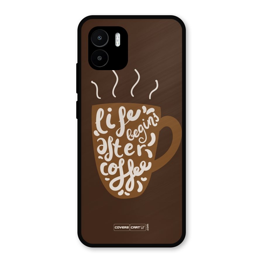 Coffee Mug Metal Back Case for Redmi A2