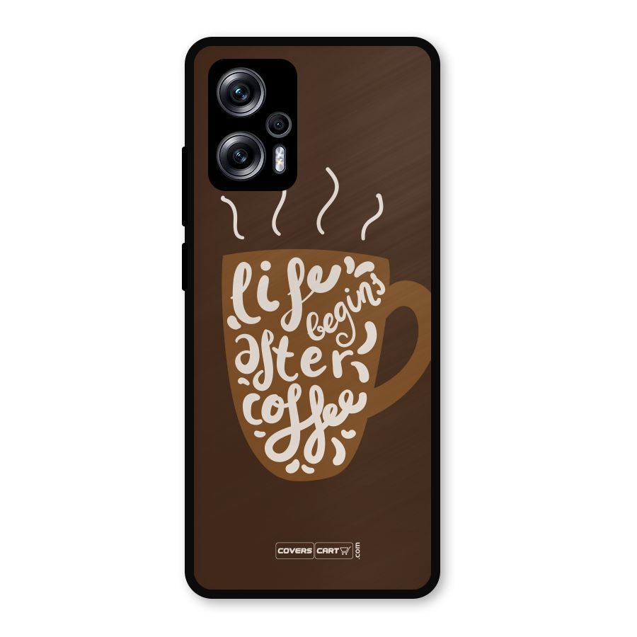 Coffee Mug Metal Back Case for Redmi K50i