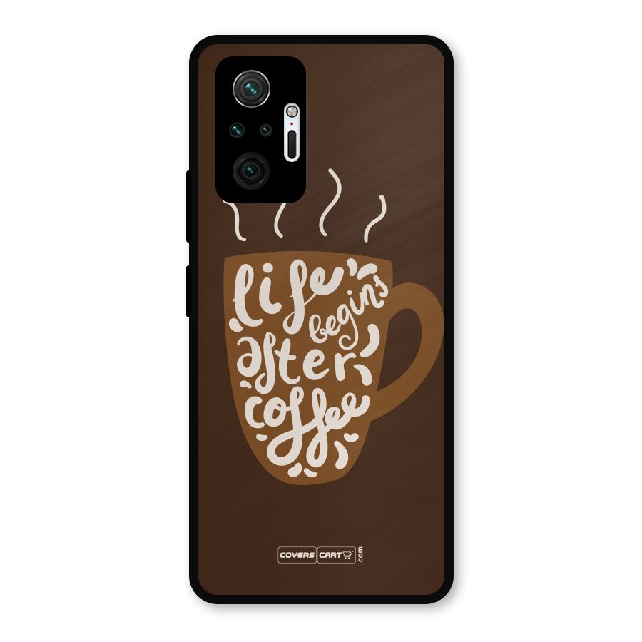 Coffee Mug Metal Back Case for Redmi Note 10 Pro