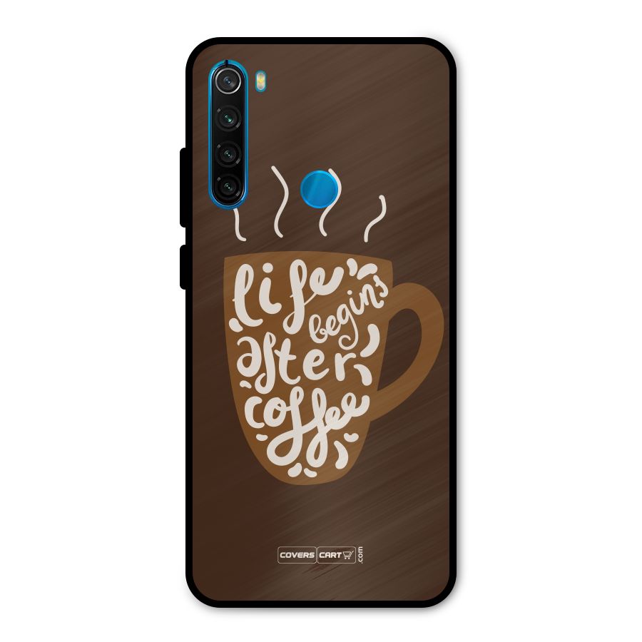 Coffee Mug Metal Back Case for Redmi Note 8
