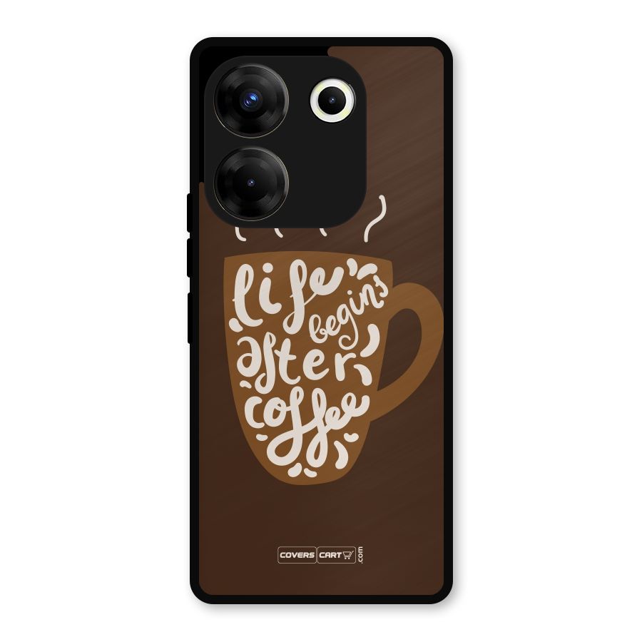 Coffee Mug Metal Back Case for Tecno Camon 20