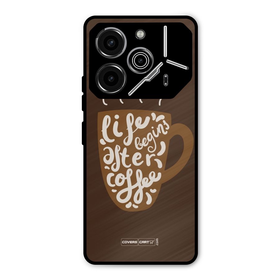 Coffee Mug Metal Back Case for Tecno Pova 6 Pro