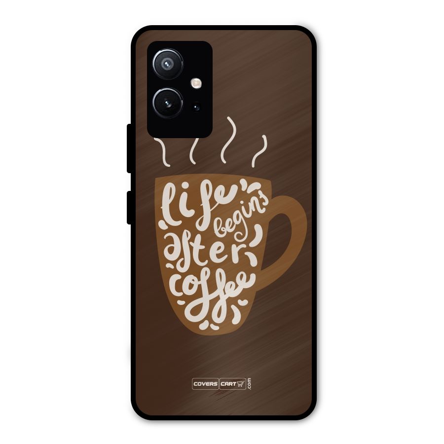 Coffee Mug Metal Back Case for Vivo T1 5G