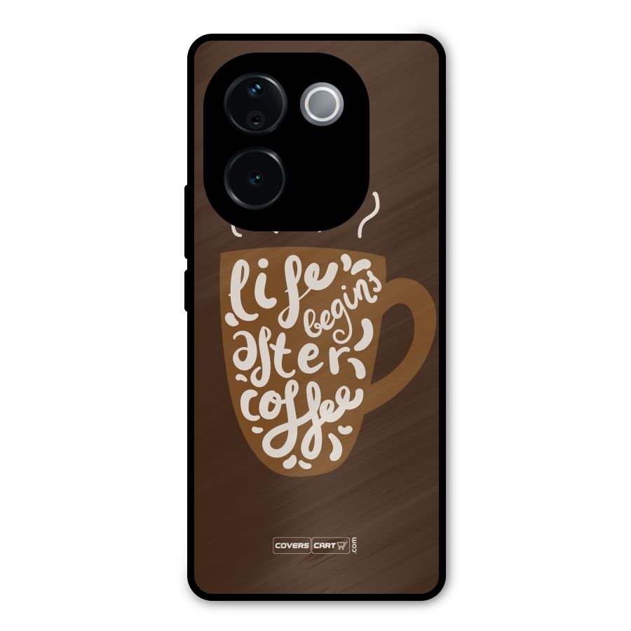Coffee Mug Metal Back Case for Vivo T3 Pro