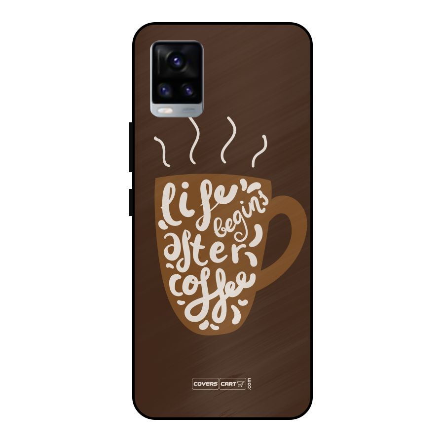 Coffee Mug Metal Back Case for Vivo V20 2021