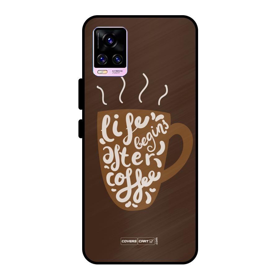 Coffee Mug Metal Back Case for Vivo V20 Pro