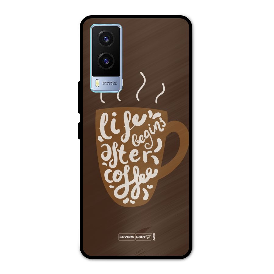 Coffee Mug Metal Back Case for Vivo V21e 5G