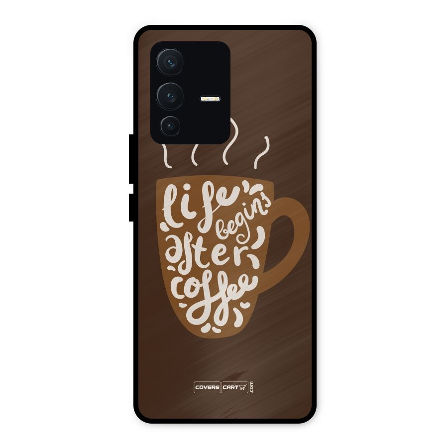 Coffee Mug Metal Back Case for Vivo V23 5G