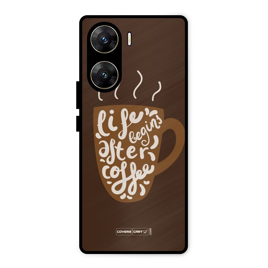 Coffee Mug Metal Back Case for Vivo V29e