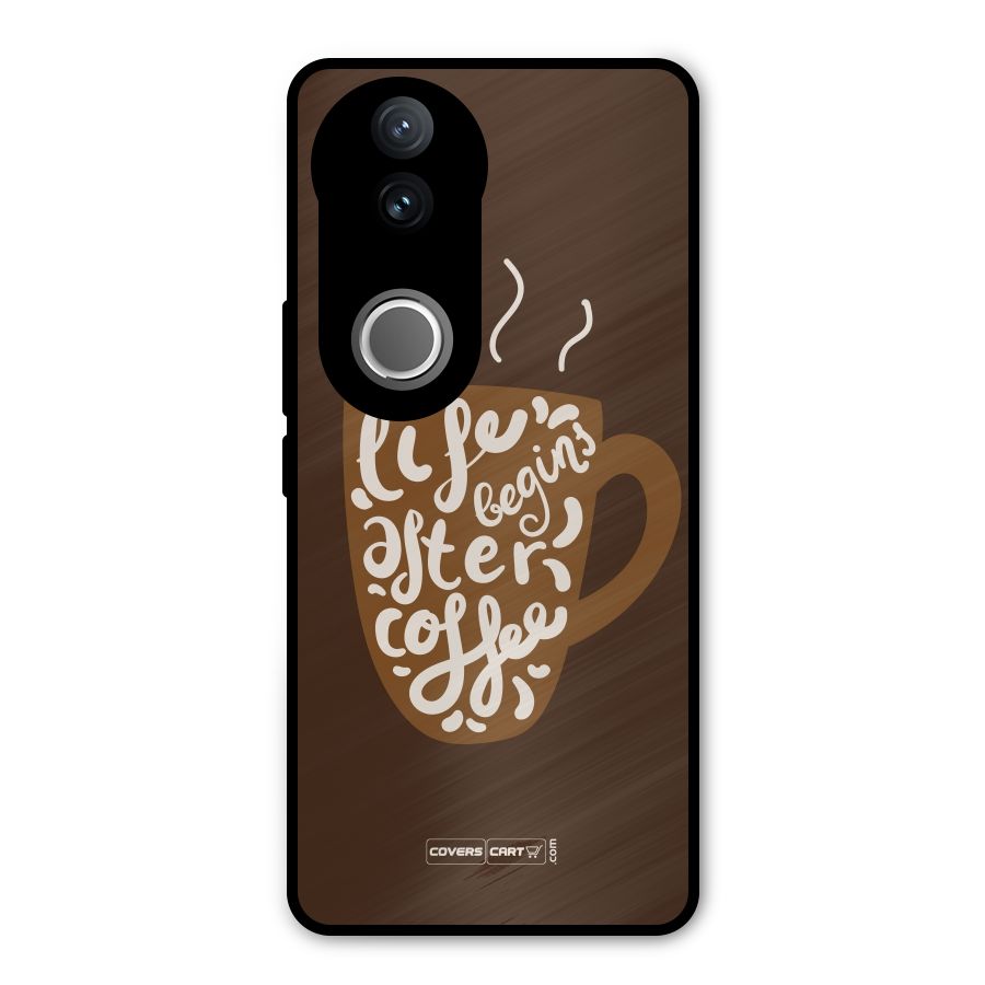Coffee Mug Metal Back Case for Vivo V50e