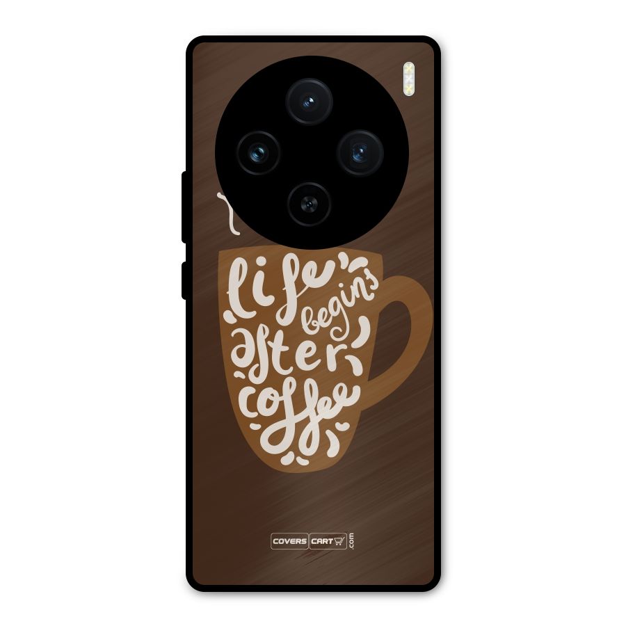 Coffee Mug Metal Back Case for Vivo X100