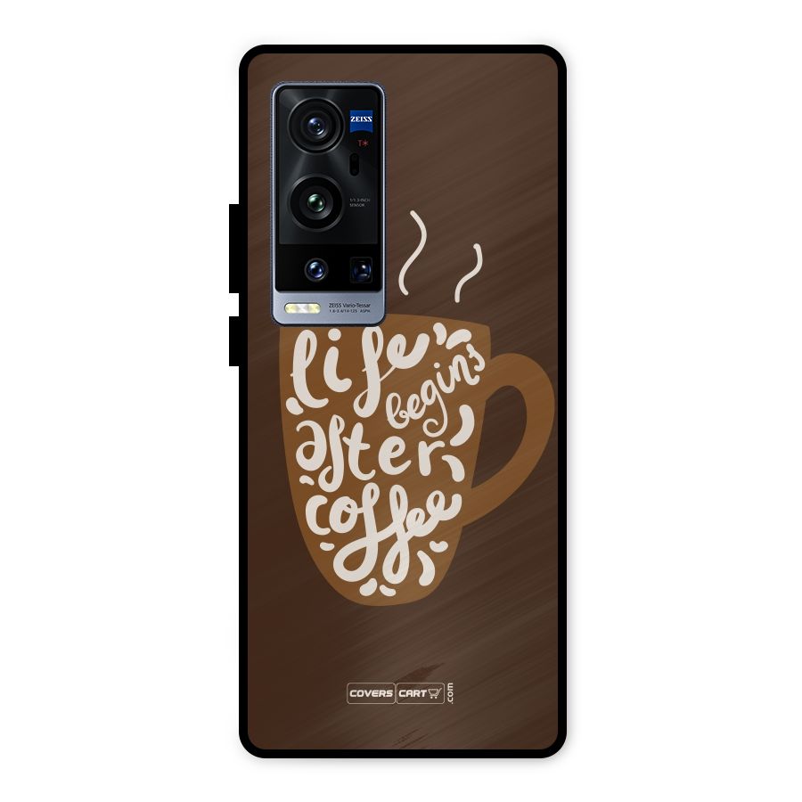 Coffee Mug Metal Back Case for Vivo X60 Pro Plus