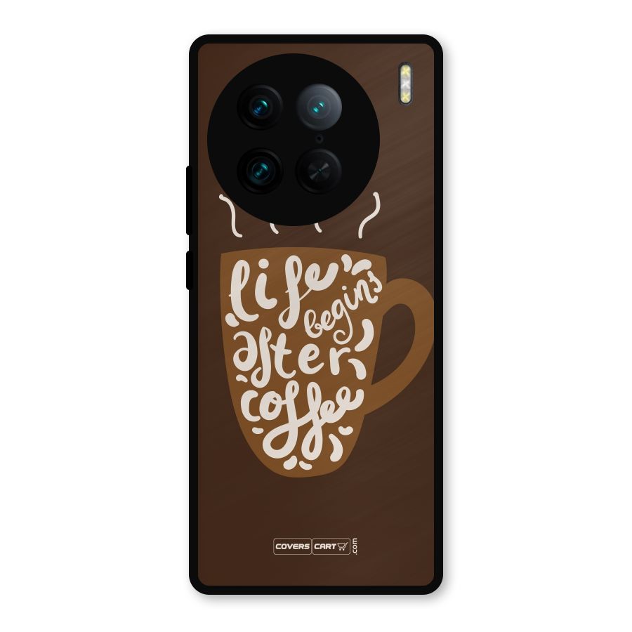 Coffee Mug Metal Back Case for Vivo X90 Pro