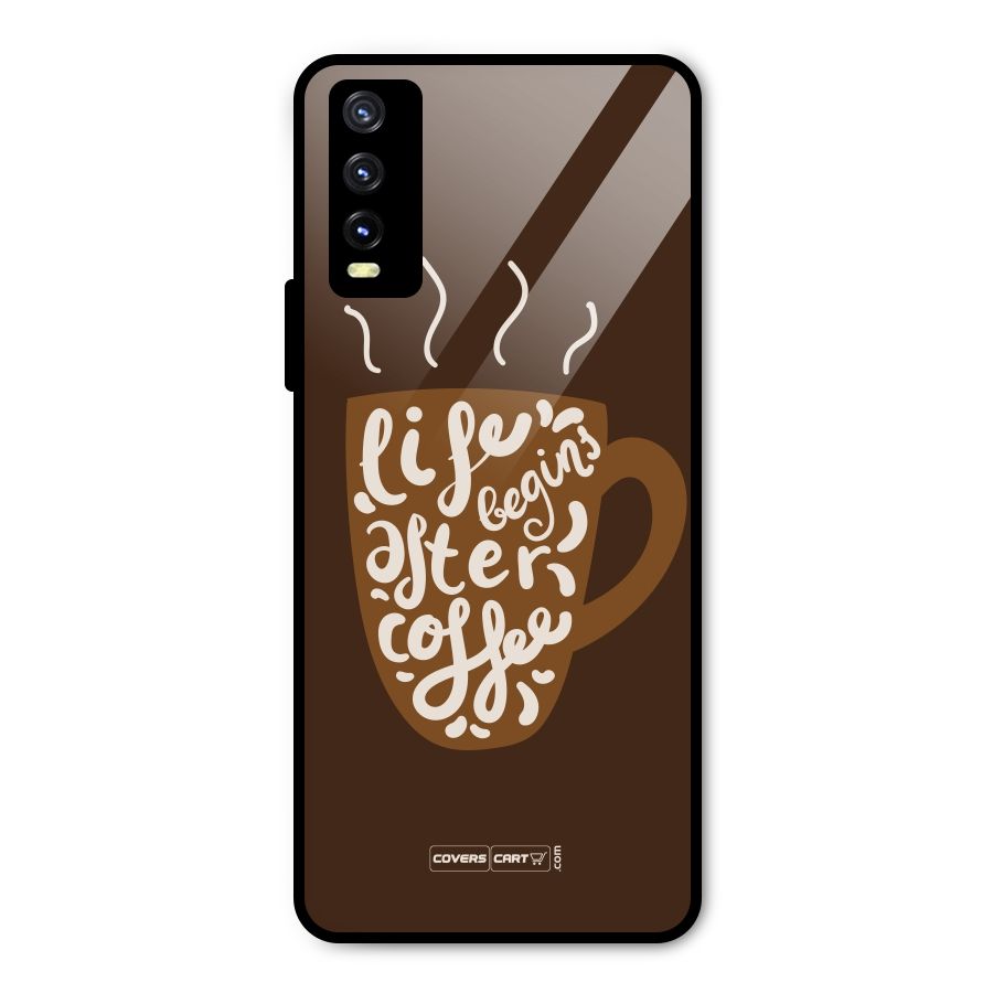 Coffee Mug Metal Back Case for Vivo Y20g