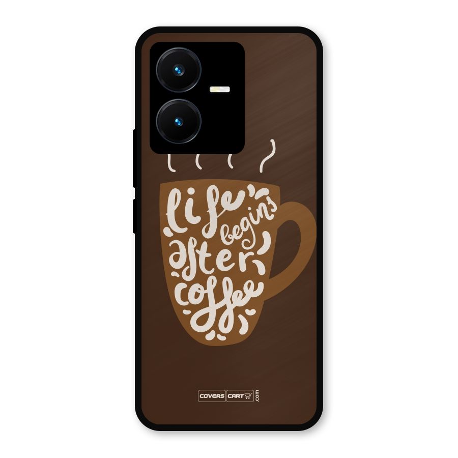 Coffee Mug Metal Back Case for Vivo Y22