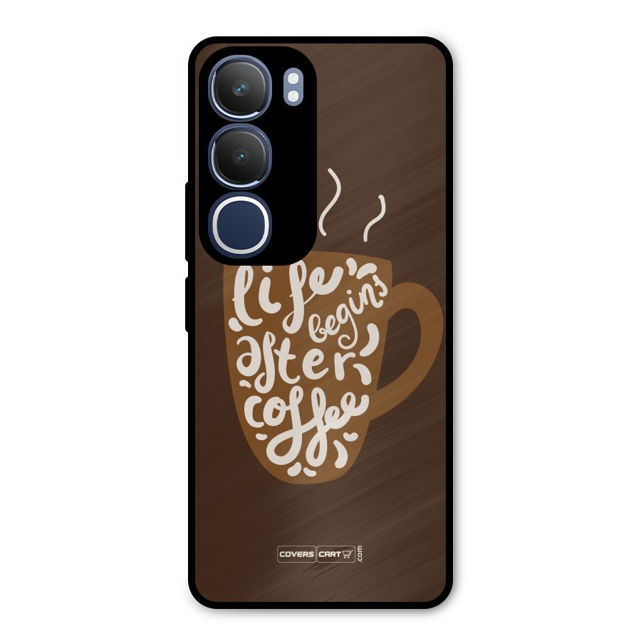 Coffee Mug Metal Back Case for Vivo Y29