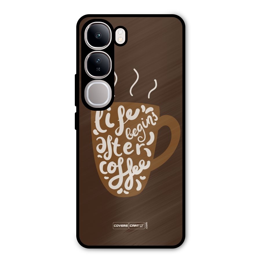 Coffee Mug Metal Back Case for Vivo Y300