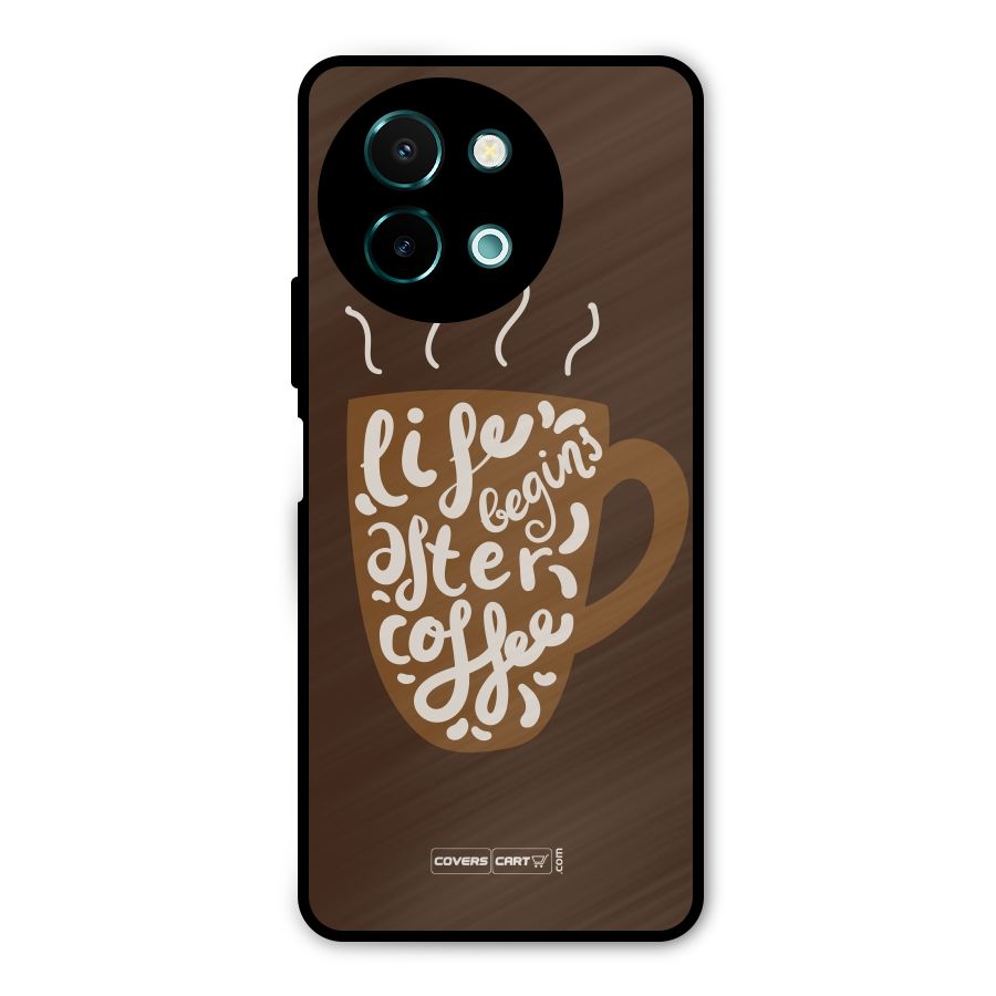 Coffee Mug Metal Back Case for Vivo Y58