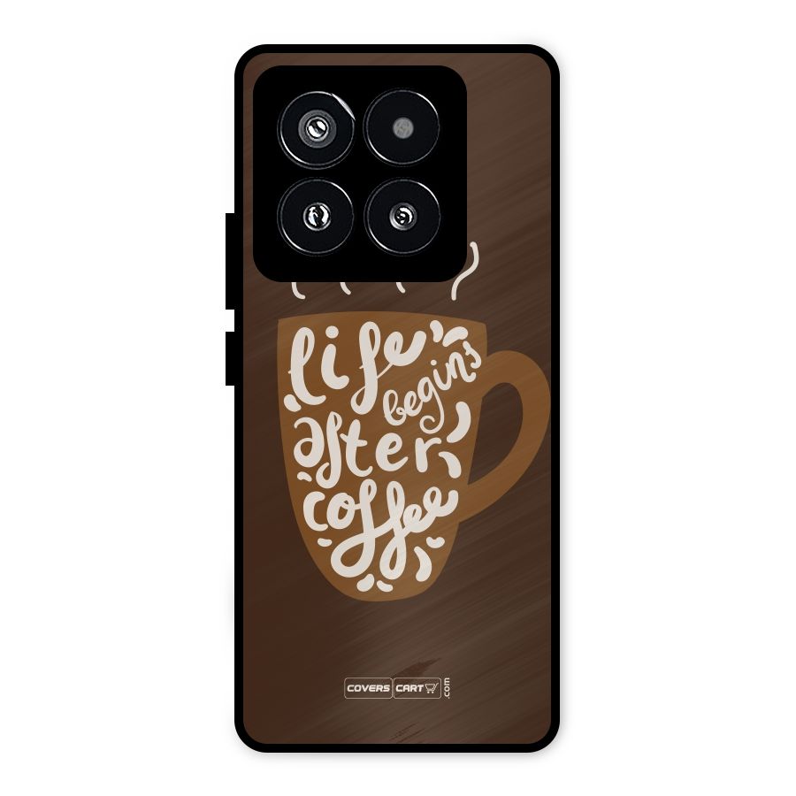 Coffee Mug Metal Back Case for Xiaomi 14 Pro