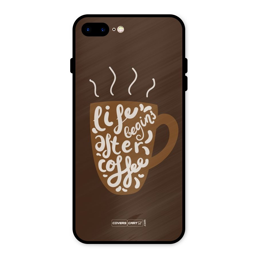 Coffee Mug Metal Back Case for iPhone 8 Plus