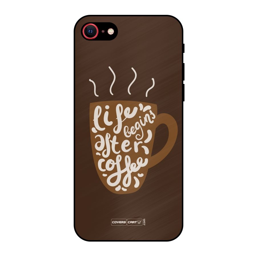Coffee Mug Metal Back Case for iPhone SE 2022