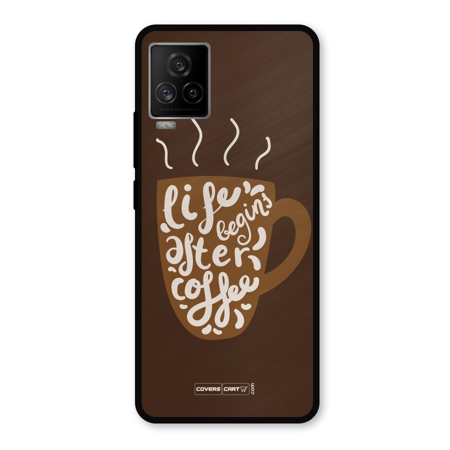 Coffee Mug Metal Back Case for iQOO 7 Legend 5G