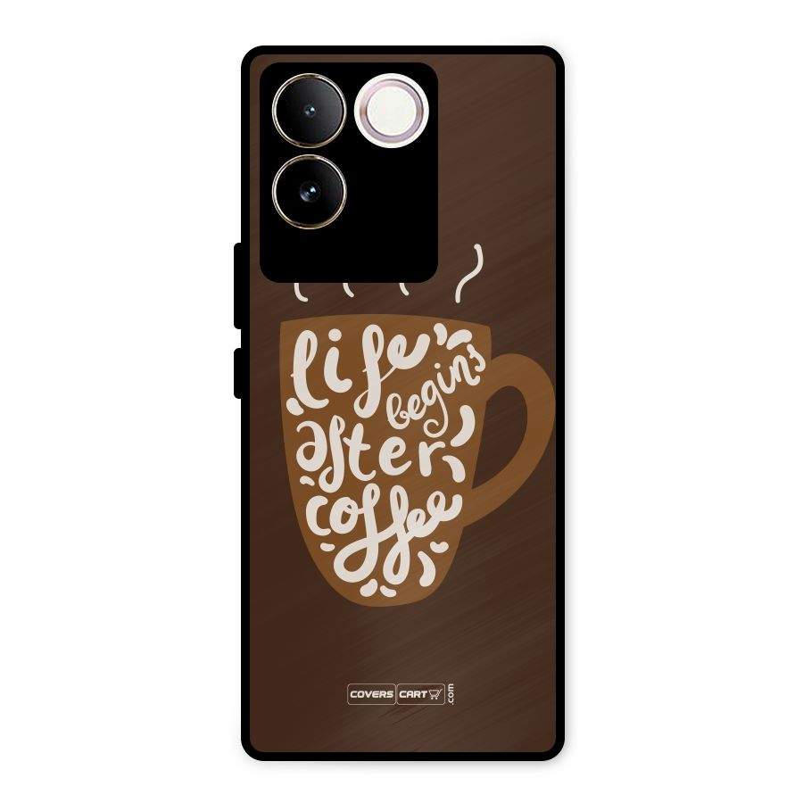 Coffee Mug Metal Back Case for iQOO Z7 Pro