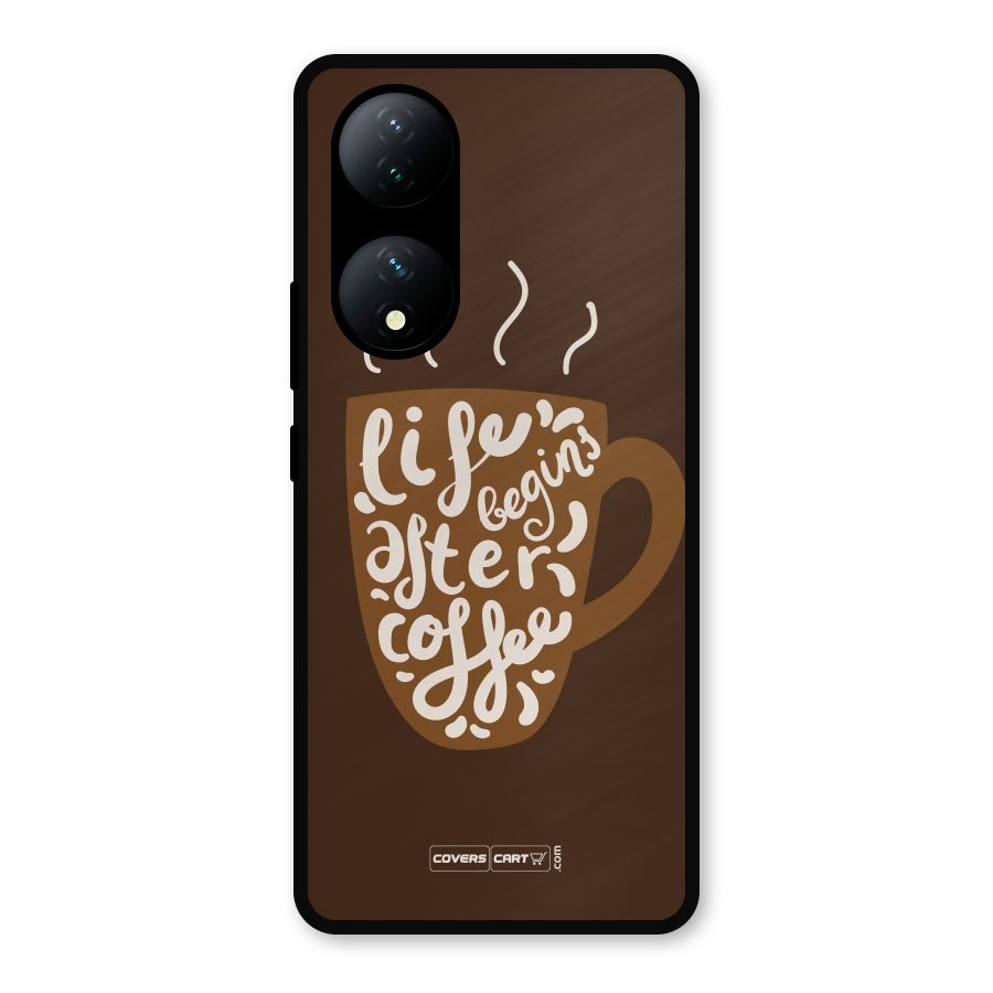 Coffee Mug Metal Back Case for iQOO Z7s