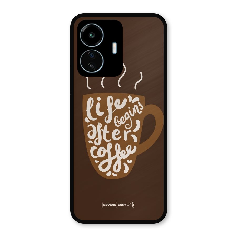 Coffee Mug Metal Back Case for vivo iQOO Z6 Lite 5G