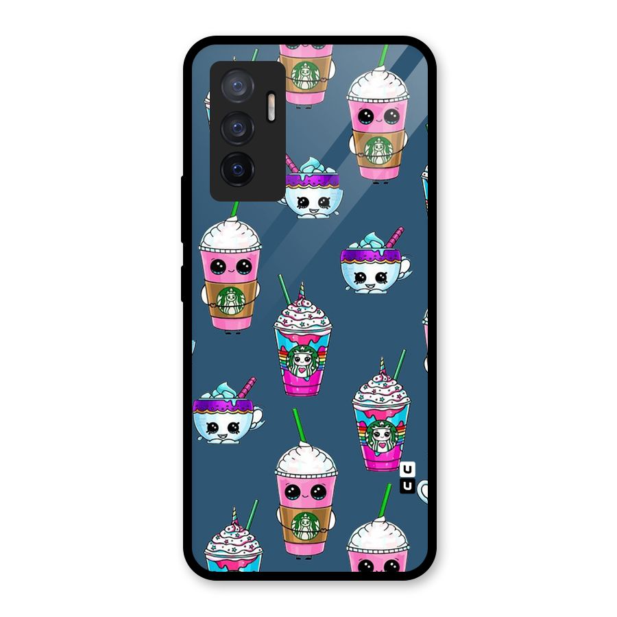 Coffee Mugs Glass Back Case for Vivo V23e