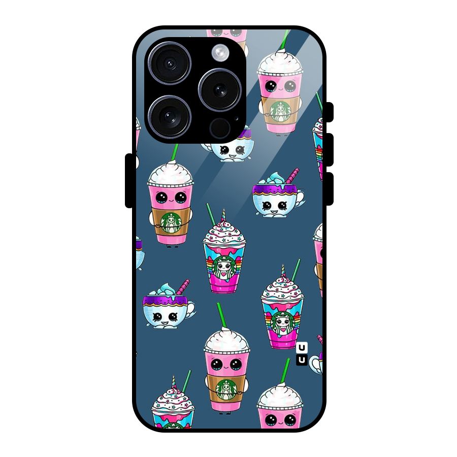 Coffee Mugs Glass Back Case for iPhone 15 Pro
