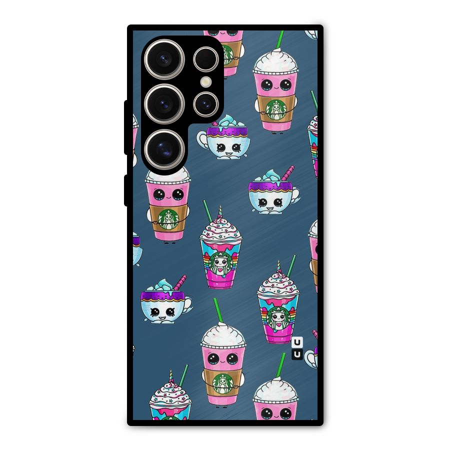 Coffee Mugs Metal Back Case for Galaxy S24 Ultra