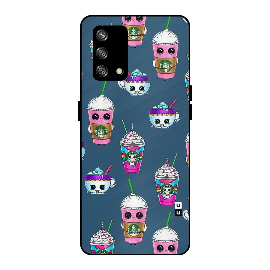 Coffee Mugs Metal Back Case for Oppo F19