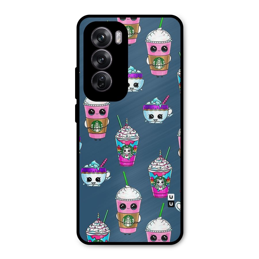 Coffee Mugs Metal Back Case for Oppo Reno12 Pro