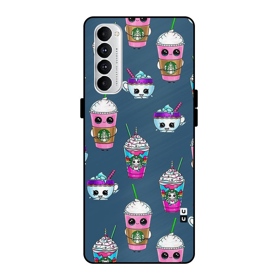 Coffee Mugs Metal Back Case for Oppo Reno4 Pro