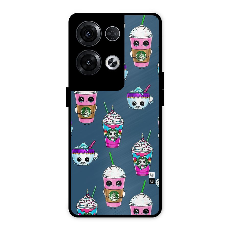 Coffee Mugs Metal Back Case for Oppo Reno8 Pro 5G