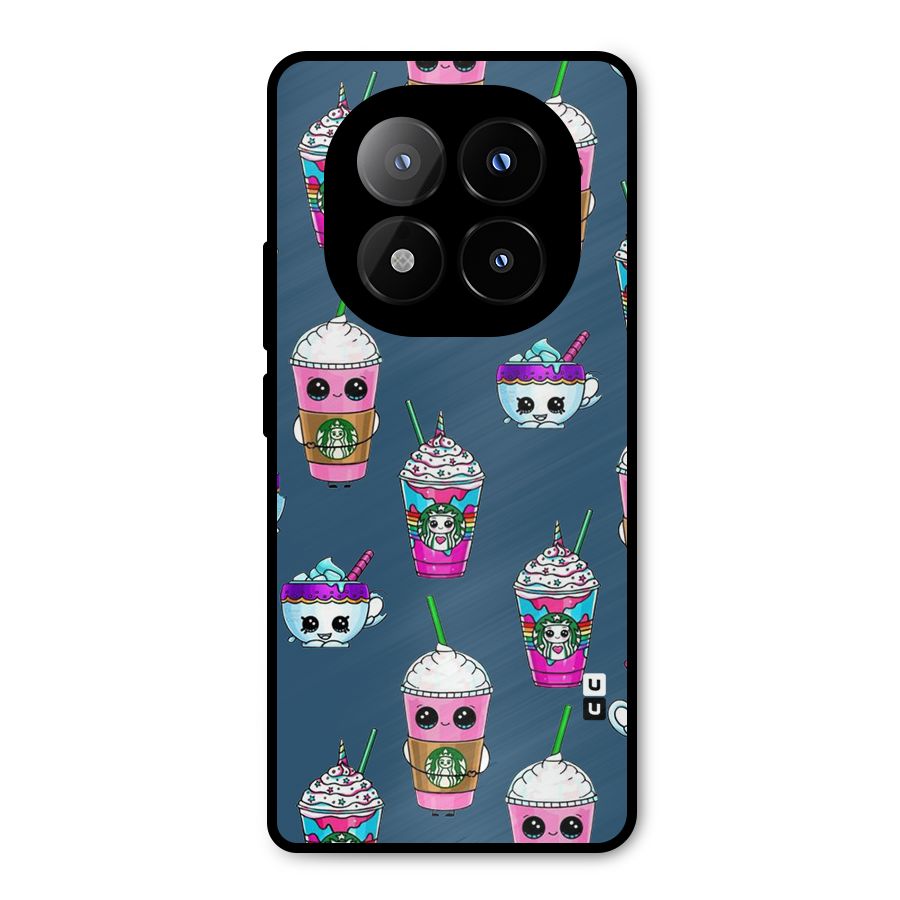 Coffee Mugs Metal Back Case for Redmi Note 14 Pro Plus 5G