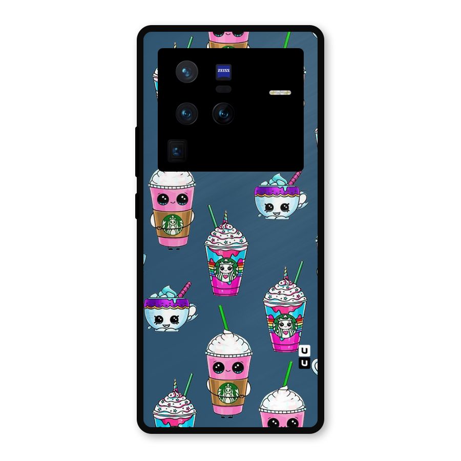 Coffee Mugs Metal Back Case for Vivo X80 Pro