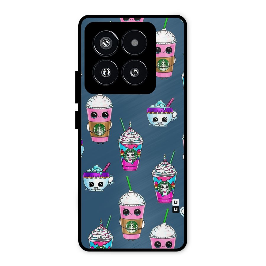 Coffee Mugs Metal Back Case for Xiaomi 14 Pro