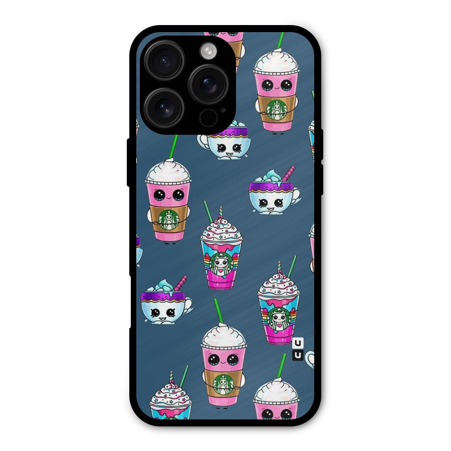 Coffee Mugs Metal Back Case for iPhone 16 Pro Max