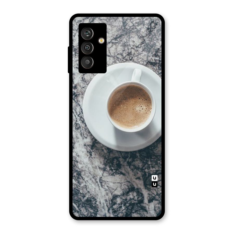Coffee On Marble Glass Back Case for Galaxy M13