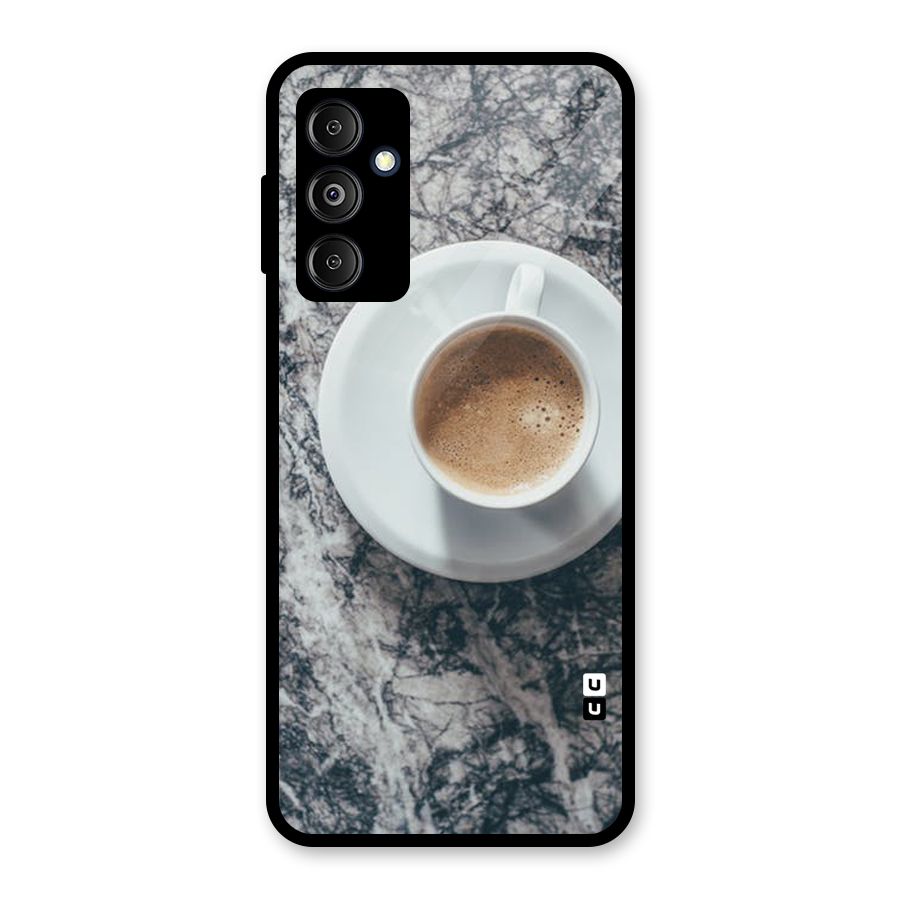 Coffee On Marble Glass Back Case for Galaxy M14 5G