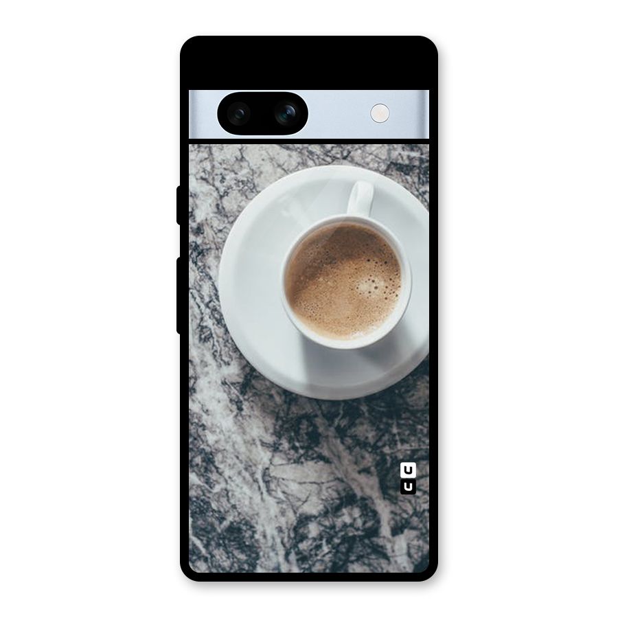 Coffee On Marble Glass Back Case for Google Pixel 7a