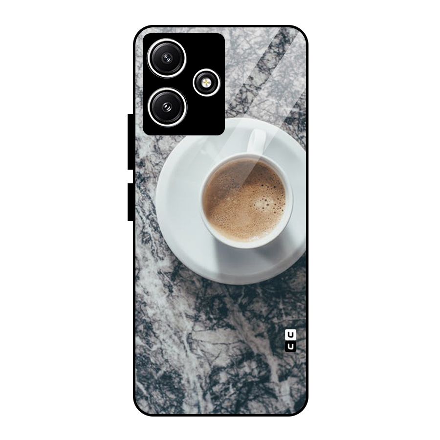 Coffee On Marble Glass Back Case for Redmi 12 5G
