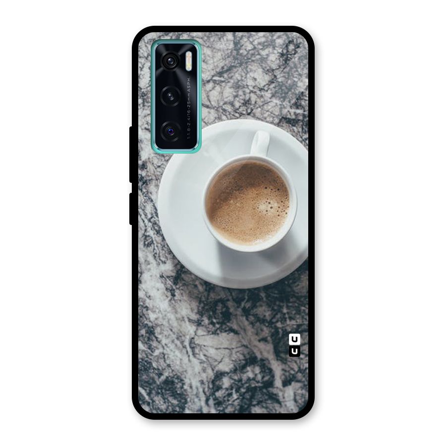 Coffee On Marble Glass Back Case for Vivo V20 SE
