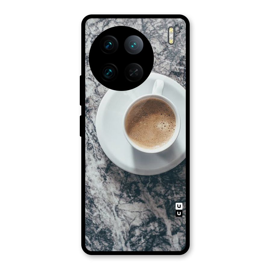 Coffee On Marble Glass Back Case for Vivo X90 Pro