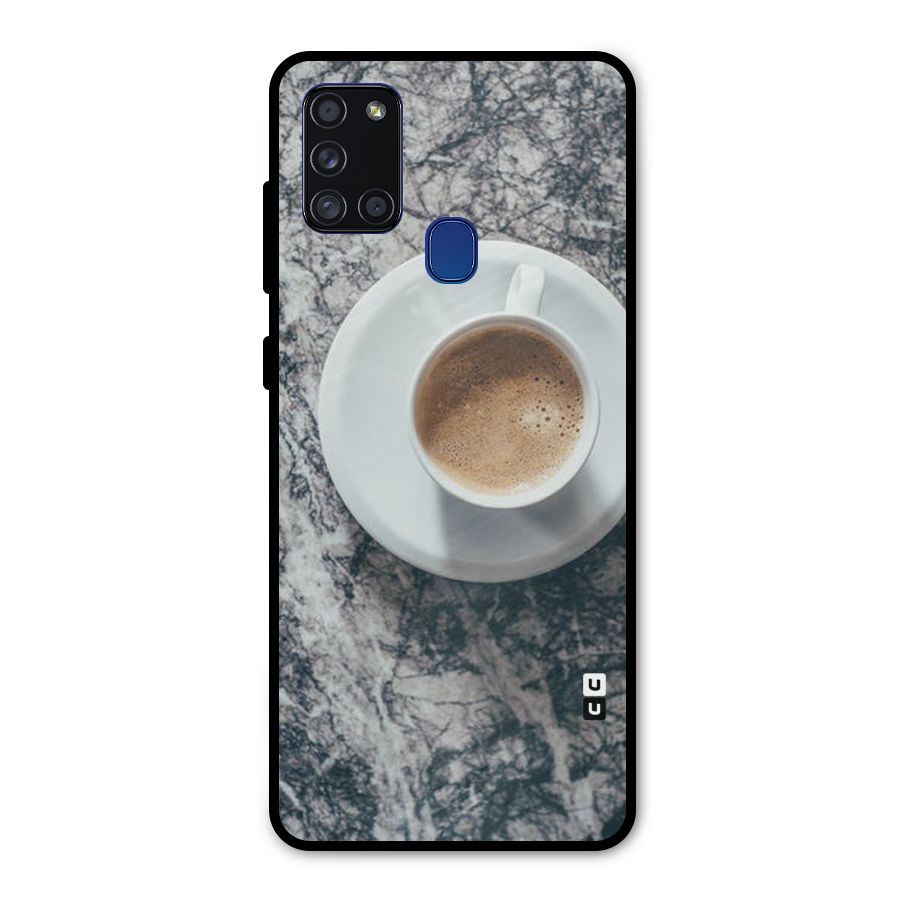 Coffee On Marble Metal Back Case for Galaxy A21s